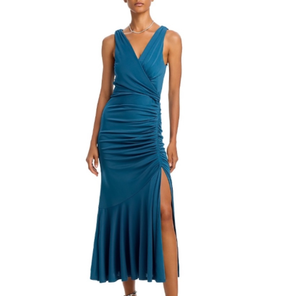 CINQ A SEPT Mika Dress In Midnight Rain Blue Size 6 NWT